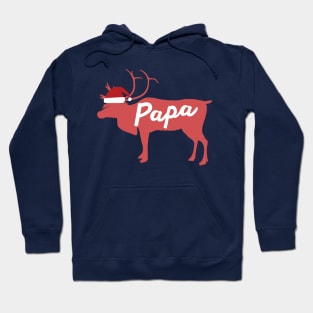 Papa Father Dad Reindeer Family Group Christmas Eve Matching Hoodie